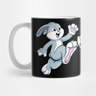 Rabbit as Soccer player with Soccer ball Mug